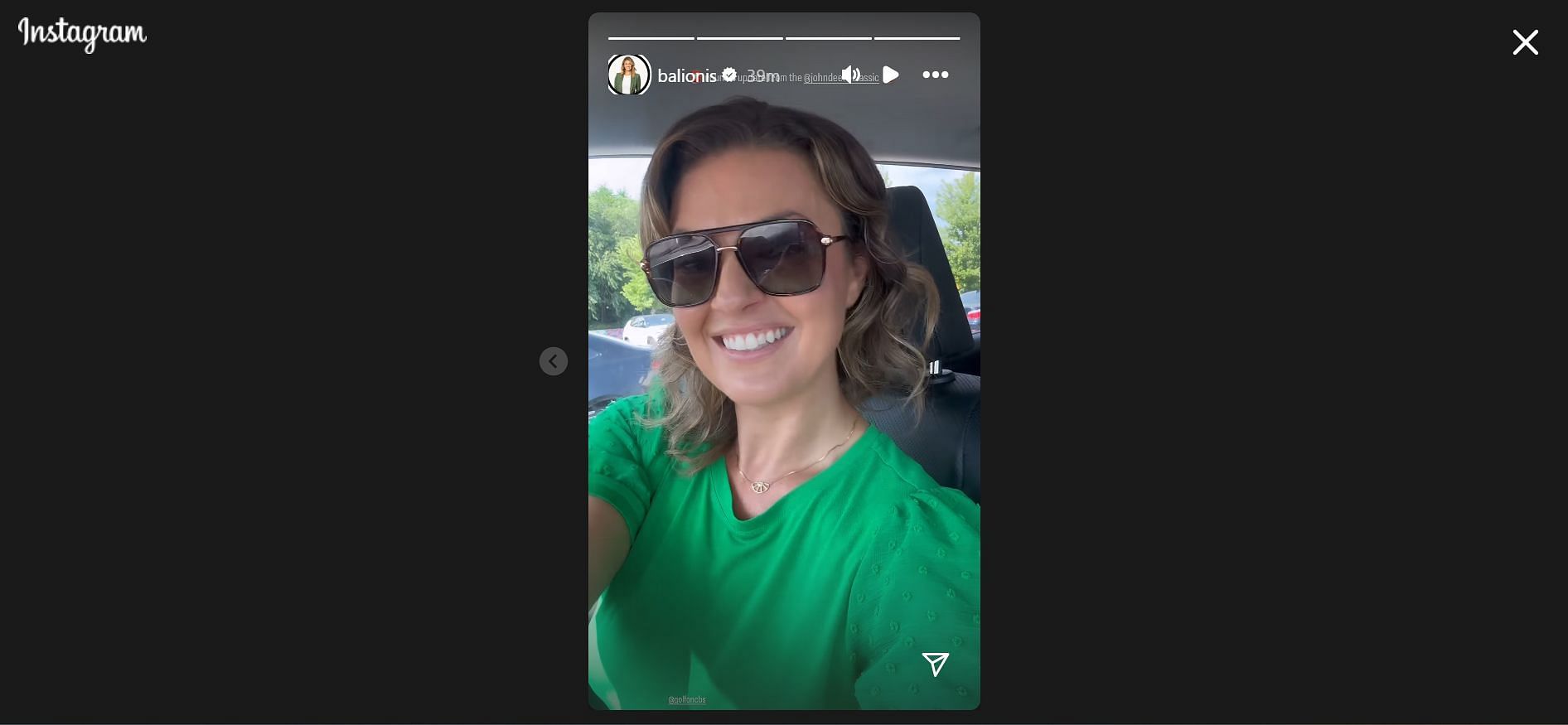 A click from Amanda Balionis' Instagram story from July 5 (Image Credit: Instagram @balionis)